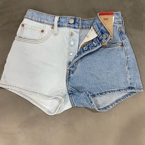 High rise Levi shorts